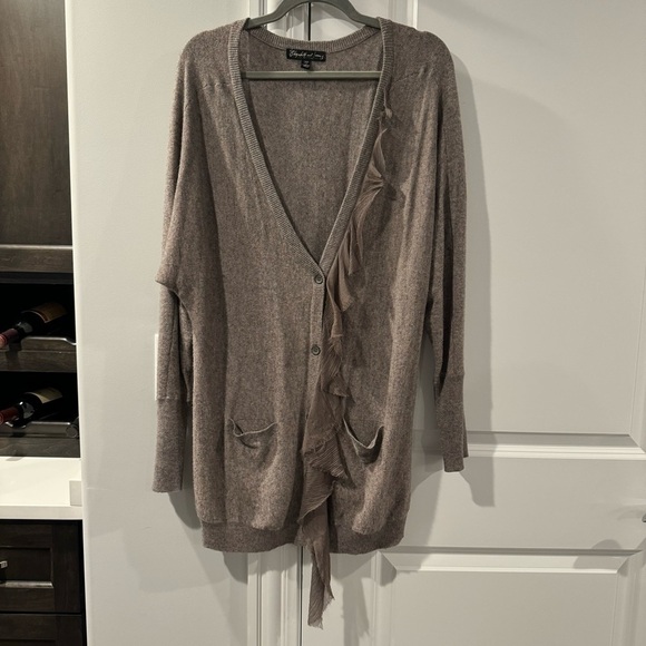 Elizabeth and James Ruffle Cashmere Sweater - Picture 2 of 6